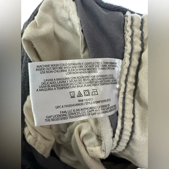 GAP Men’s Medium Gray Jogger Pants Elastic Waist Drawstring Casual Chino Fit - Picture 11 of 11